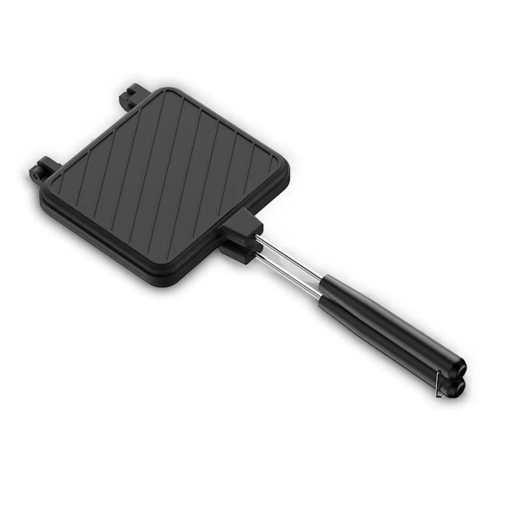 Aluminum Sandwich Maker Non-stick Flip Grill Pan Multifunctional Double Sided Frying Pan  Camping
