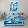 Fishing Enthusiast Ocean Artwork Set Multiple Sizes Kid'S And Adults' Bedroom Exquisite 3Pc Bedding Set, Gift