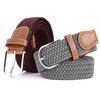 Braided Mesh Business Adjustable Size with White [FREESE] Men's Belt, & Casual, Stretch, (Gray Edges)