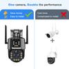 8K 16MP WiFi IP 20X Zoom PTZ Outdoor Wireless Security Camera Four Lens CCTV Cam 4K Video Surveillance Cameras Smart Home