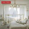 1PC Nuan Series French Style Gold Thread Embroidered Sheer Curtain Romantic Style Luxury Tulle for Living Room Bedroom Balcony Window Home Decor
