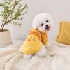 huaqianguhh Cute Duck Dog Shirt, Striped Plush Pet Clothes, Snap Button Closure, Warm Autumn Winter Outfit for Small Medium Dogs