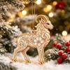 Christmas Lamb Acrylic Hanging Ornament 1PC Flat Cute Sheep Pendant for Xmas Tree Home Winter Holiday Party Decoration