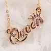 Shining Rhinestone Charming Girls Necklace Luxury Queen Crown Chain Necklace Jewelry Accessories