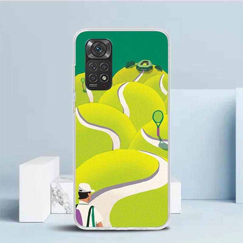 

Tennis Sport Phone Case For Xiaomi Redmi Note 15 14 14S 13 12S 12 Pro Plus 11S 11 11T 11E 10S 10 + Soft TPU Back Cover Redmi Not Redmi Note 11 Pro 4G