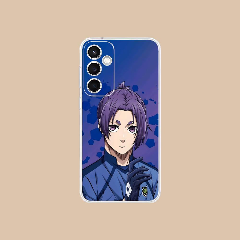

Blue Lock Reo Mikage Clear Mobile Phone Case for Samsung Galaxy S25 S24 S23 S22 S21Plus FE Ultra Colorful Cover Galaxy S24 Ultra