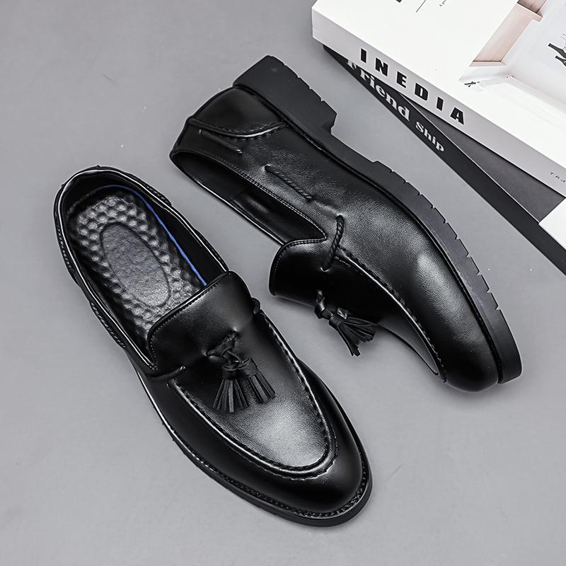 Módní kožené ležérní boty pánské mokasíny Luxusní design Nazouvací pánské společenské boty ležérní styl velká velikost dobrá Podrážka odolná proti opotřebení