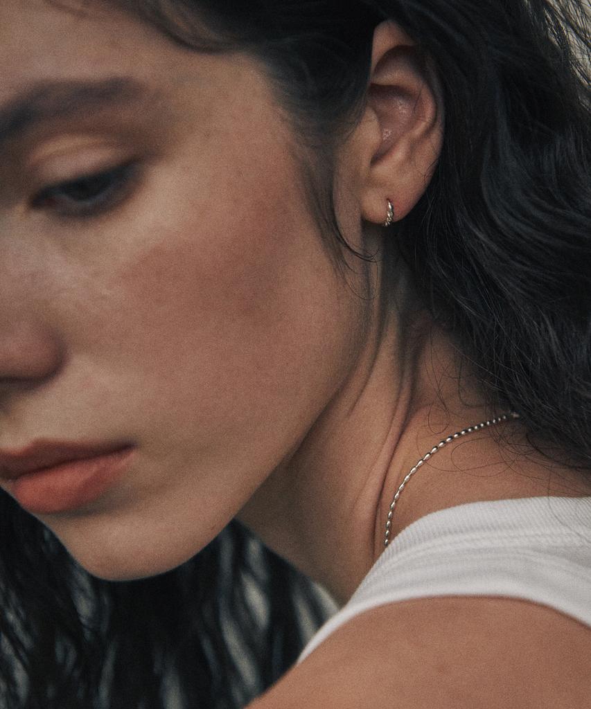 Verte [925 Silver] Deux.Silver.196 / Mini Bout Earring (Silver)