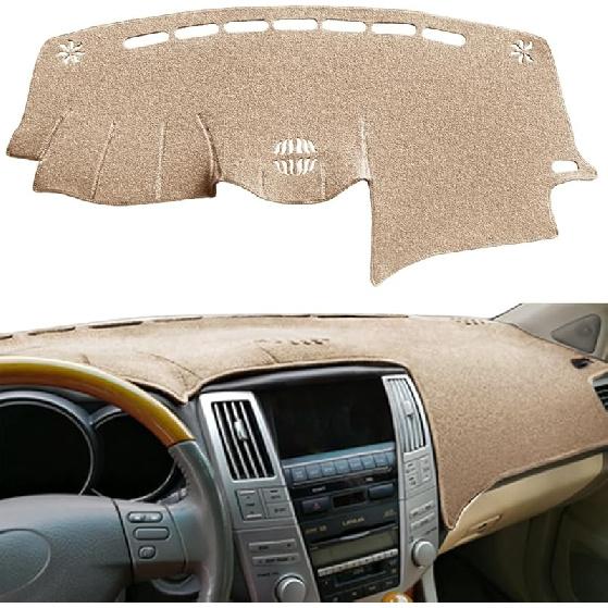 Dash Cover Mat  Fit For 2004-2006 Lexus RX330,2007-2009 RX350, 2006-2008 RX400H, Dashboard Cover Pad Carpet Protector With Cutout For Speaker (Black)