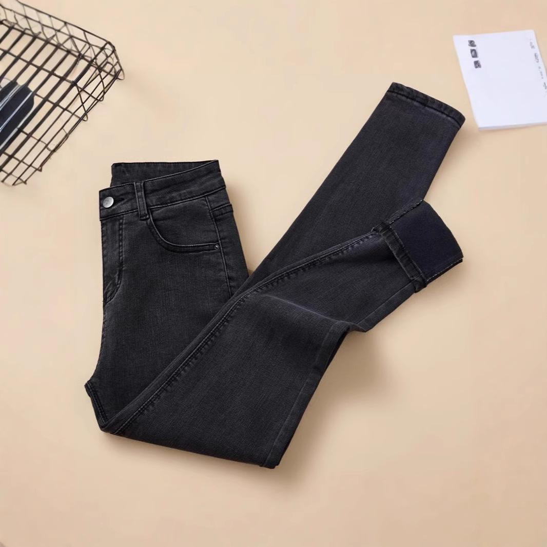 

2025 Spring/Autumn Women s Slim Fit High-Waisted Elastic Jeans 31