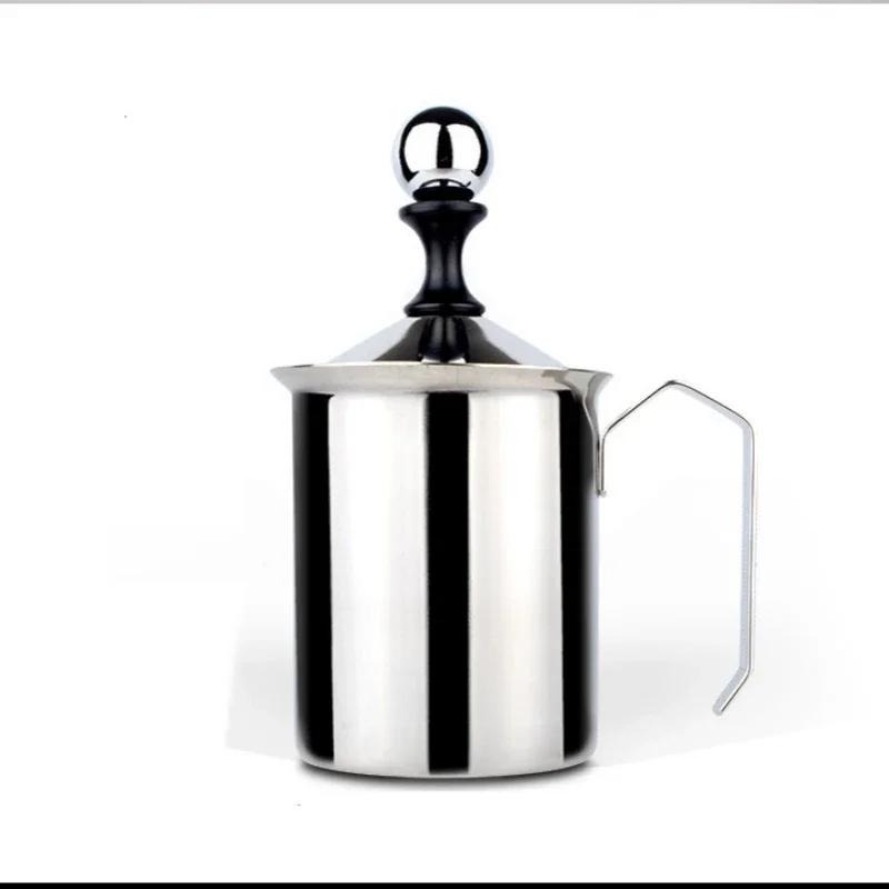 

Ручной вспениватель молока из нержавеющей стали, Вспениватель молока, Венчик для яиц, Кухонный инструмент, Миксер для кофе, Вспениватель, Инструмент для кофемашины серебряный