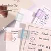 Transparent Small Push Clips for Office Documents and Student Papers