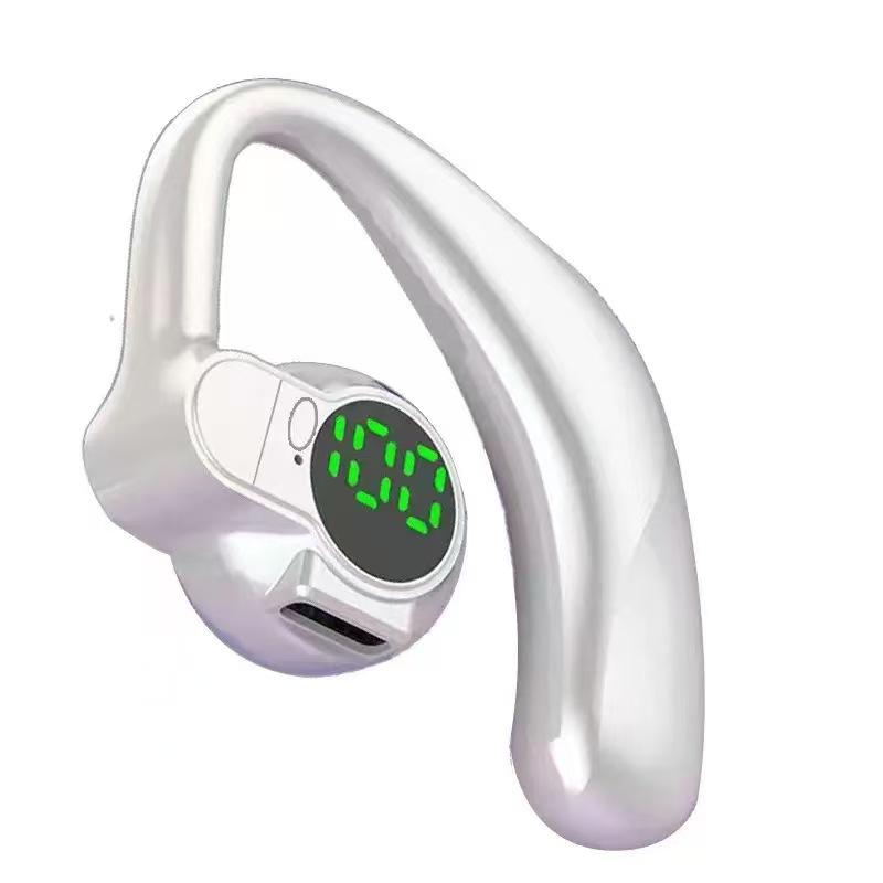 

2025 Universal Wireless Bluetooth Earphones with Digital Display, Over-Ear Design, Long Battery Life Single Earphone Only белый