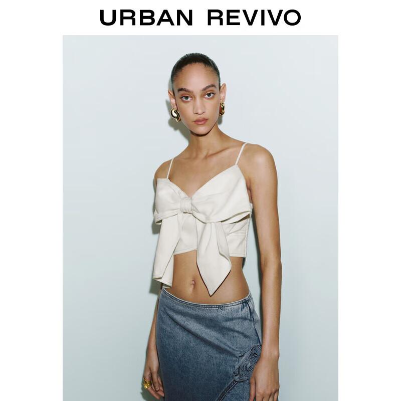 UR 2025 Spring Women s Bowknot Linen Camisole M