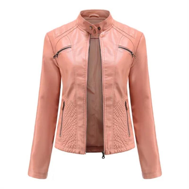 

Lavender Purple Women s Long Sleeve Jacket Fashion Motorcycle Jackets Red Coat Black Outerwear S розовый