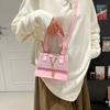 Letter Indentation Niche Bag Women's Fashion Trend Texture Handbag Bag Portable Fringed Messenger Bag