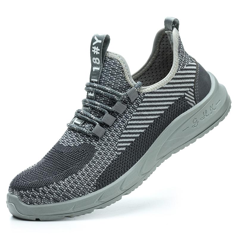 Men Safety Shoe Security Anti-Smash Anti-Puncture Male Steel Toe Cap Shoes Puncture Proof Indestructible Men'S Work Shoes