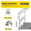 5 Step Railing Stainless Steel Transitional Handrail Fit for Level Surface and 1 To 5 Steps Adjustable Stair Railing Indoor Outdoor Step Railings