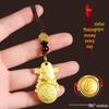 Zodiac Rotation Keychain: God of Wealth Pendant for Men & Women