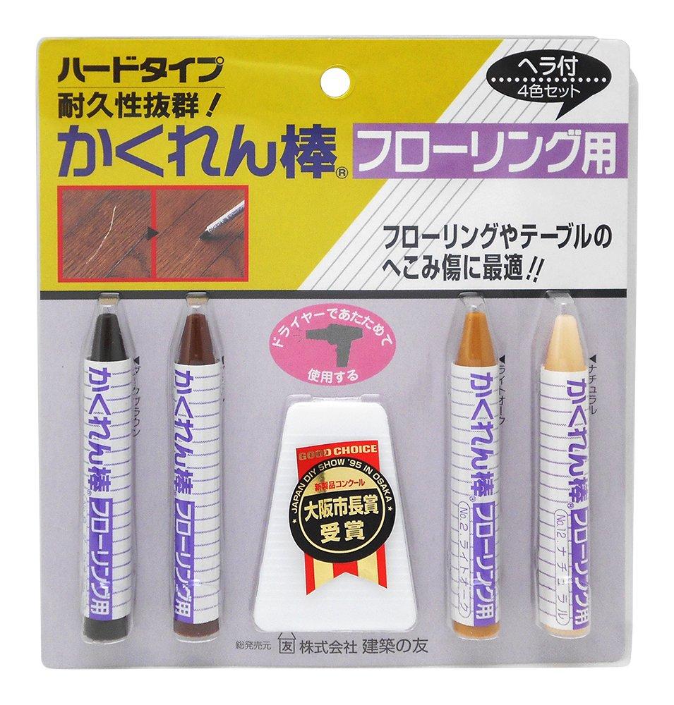 Architectural Friend Hide and Seek Stick for Flooring with Spatula, Set of 4 Colors, Hard Type FB-30