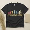 Cycling Evolution T Shirt Funny Cyclist Gift Retro Bike Tee Gildan Cotton Top