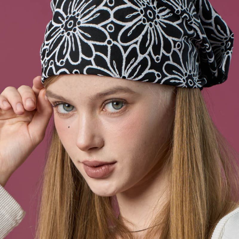 

KOLEAT UV Protection Bandana Flower Hair Bandana Handkerchief [BLACK] FREE