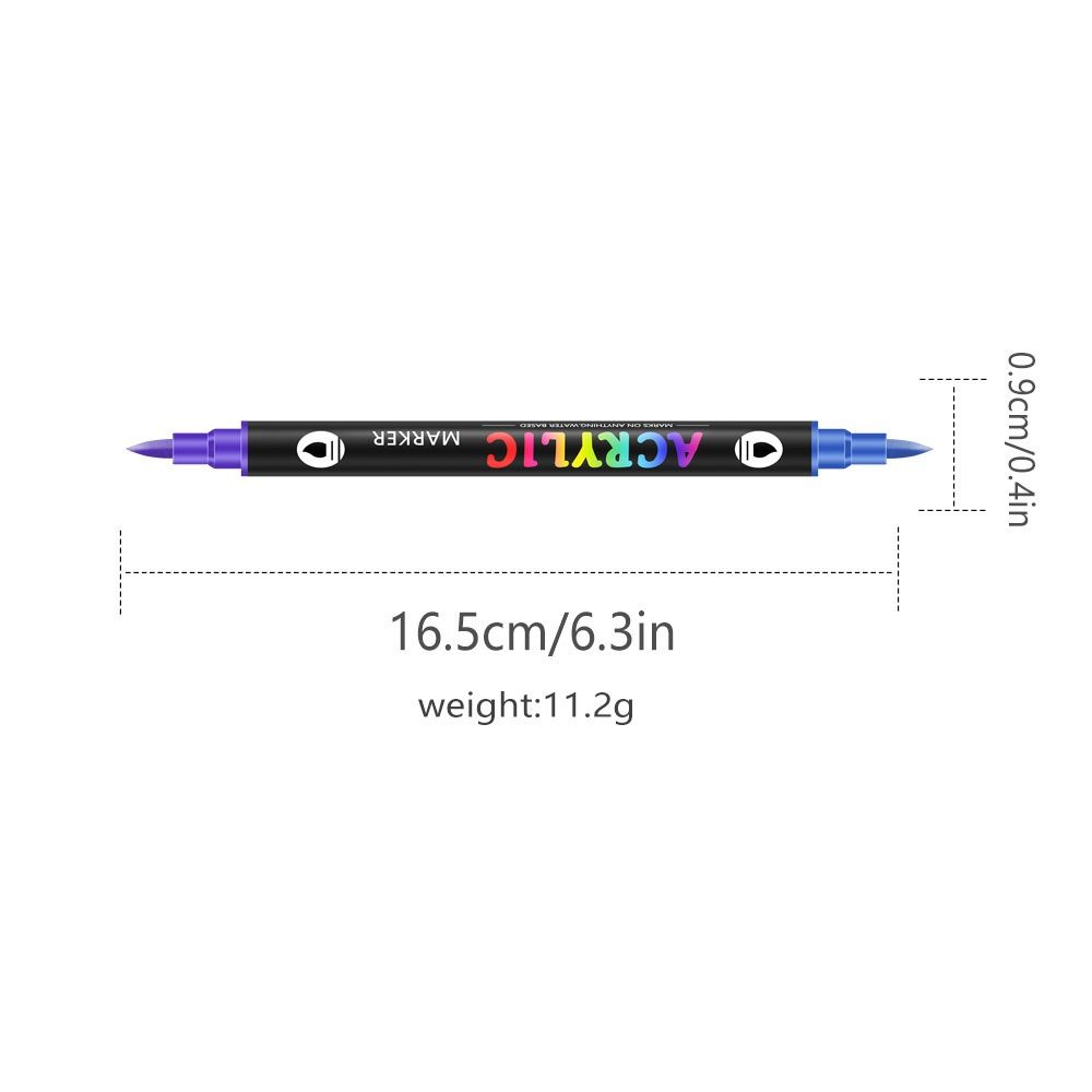 24/48/72 Colors Acrylic Paint Markers Soft Tip Double Nib Markers New Paint Pens Art Supplies