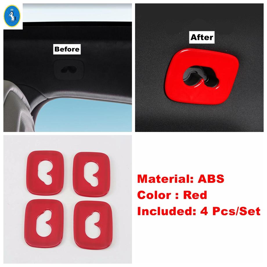 Dashboard Air AC / Lift Button / Cup Holder / Lights Control Panel Cover Trim For Porsche Cayenne 2018 -  Red Accessories