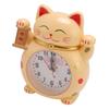 Lucky Cat Clock Accurate Plastic Cute Cartoon Good Lucky Cat Alarm Clock for Home