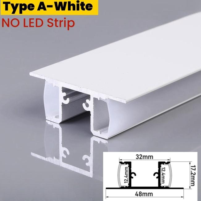 

1м/2м лестничный поручень светодиодный алюминиевый профиль настенный вверх вниз канал диффузор лестница коридор декор линейная полоса света 0.5mx1pcs