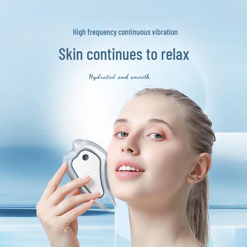 Electric Facial Massager: Light Therapy Skin Care Tool with Vibration and Gua Sha Function for Home Use