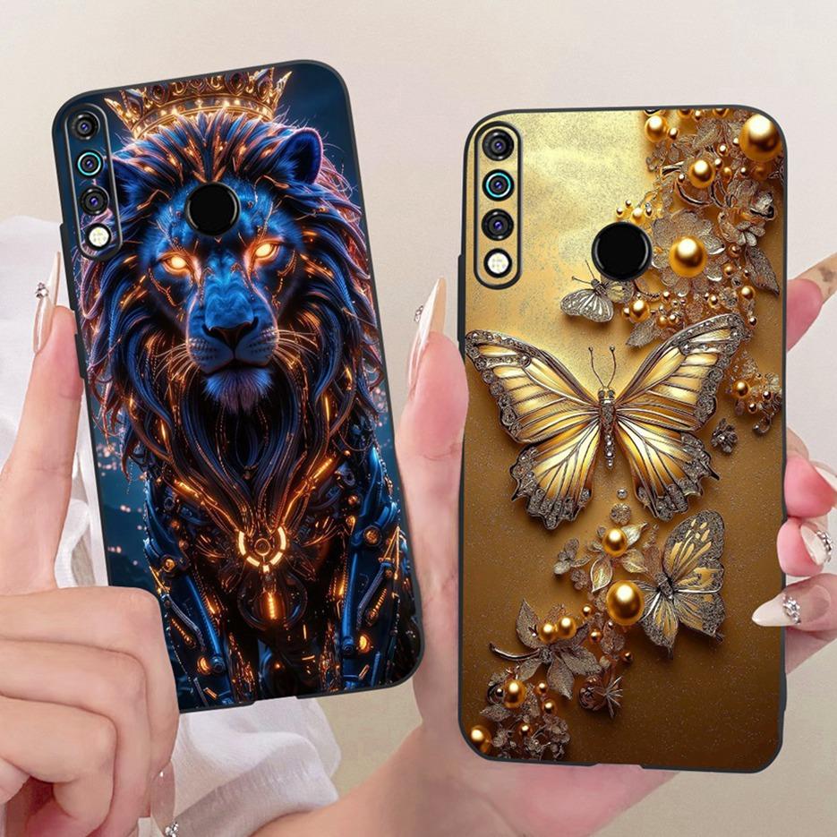 For Tecno Spark 4 Case KC8 Luxury Flowers Butterfly Painted Cover Soft Silicone Case For Tecno Camon 12 Camon12 CC7S Spark4 Bags