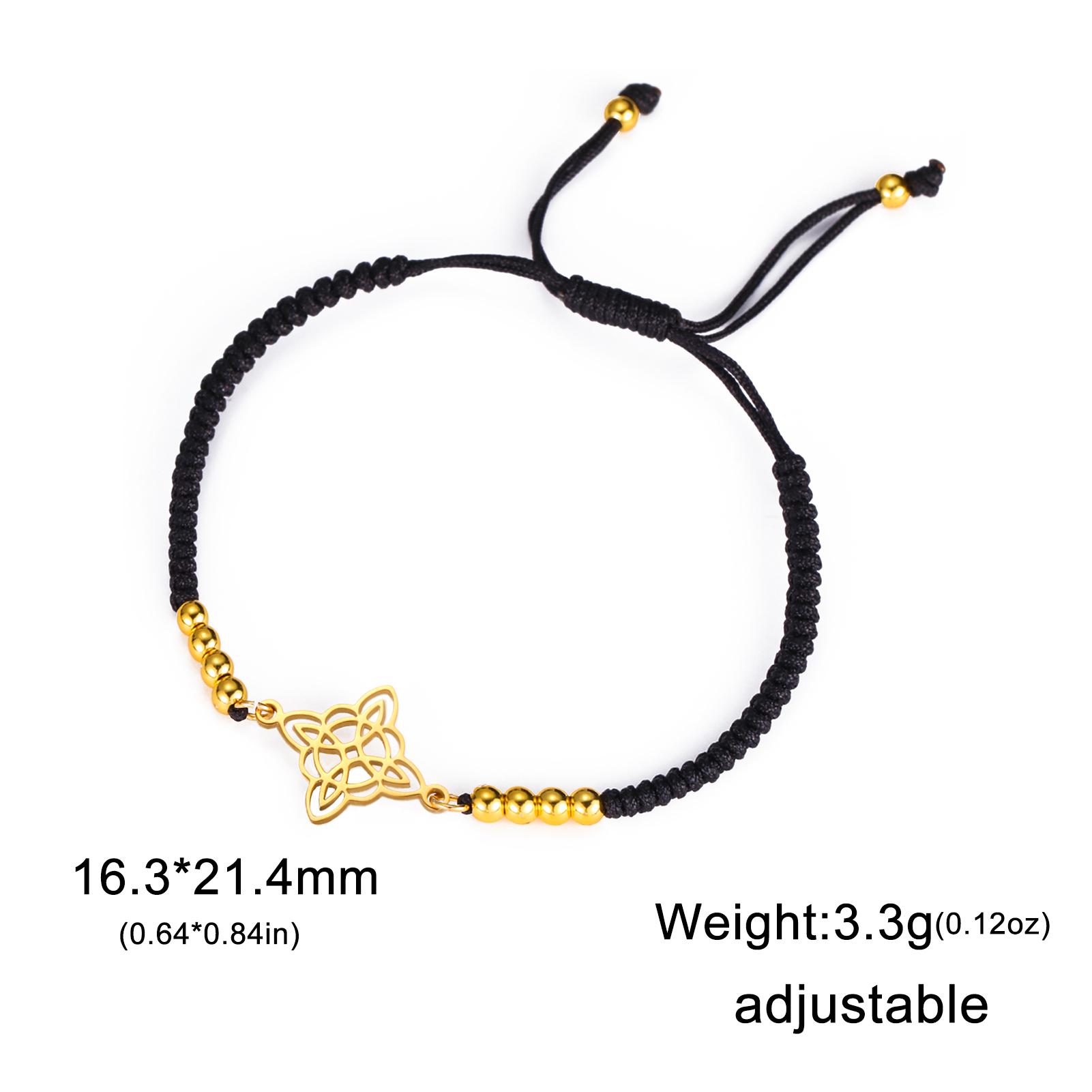

Irish Witch Knot Bracelet for Women Men Celtics Knot Woven Rope Jewelry Stainless Steel Amulet Talisman Birthday Gift adjustable