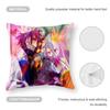 NoGameNoLife Anime Cushion Cover Anti-dustmite Pillowcase Invisible Zipper Silky Short Plush Sofa Cushion Cover