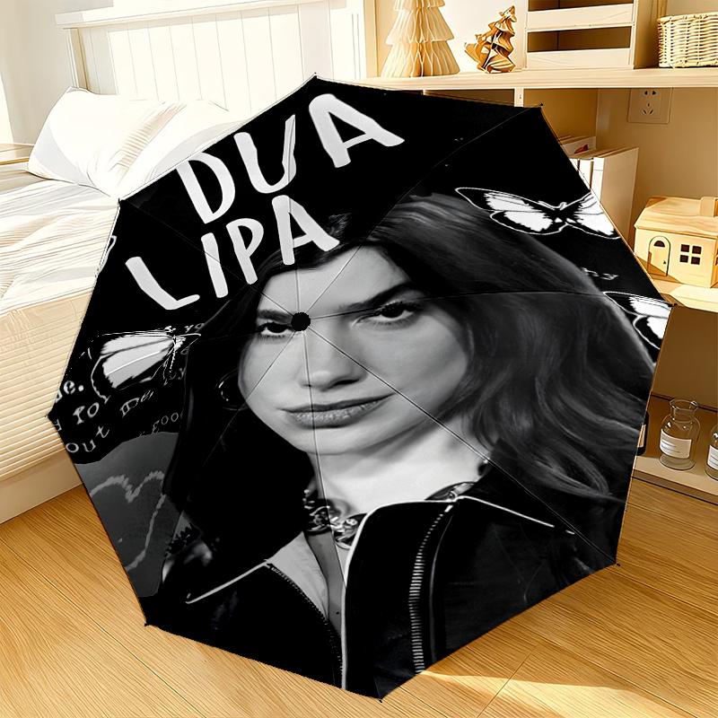 pop music Dua Lipa Umbrella 8-Frame for Travel, camping, Casual Lightweight Portable Umbrella, Essential for every family Holidays Birthday Gift