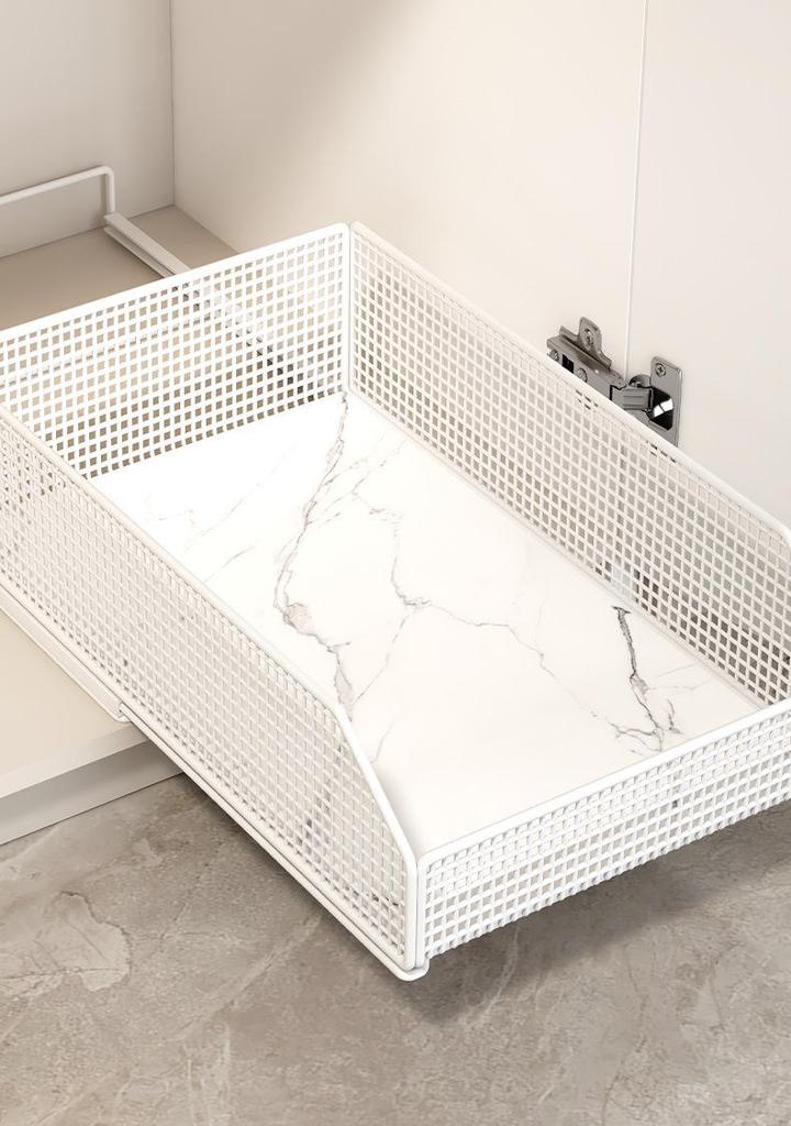 Pull-Out Kitchen Drawer Organizer for Narrow Deep Cabinets