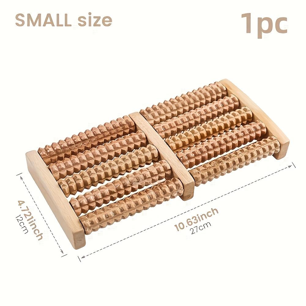 1pc Wooden Foot Massager with Shiatsu Roller - Comfortable Wooden Design for Foot and Toe Relaxation, Perfect for Home Spa or Office Use, Foot Care