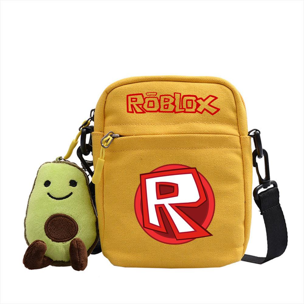 Plátěná taška přes rameno Roblox s potiskem herní postavičky pro běžné cestování a do školy