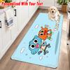 Amazing World of Gumball Custom Text Flannel Floor Rug Soft Kitchen Mat Personalized Non Slip Carpet