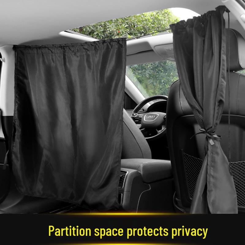 Car Interior Privacy and Sunshade Partition Curtain for Front/Rear Seat – Blackout Heat Insulation for Baby & Middle Seat