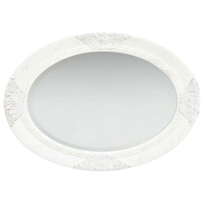 VidaXL Miroir mural style baroque 50x70 cm Blanc 320352