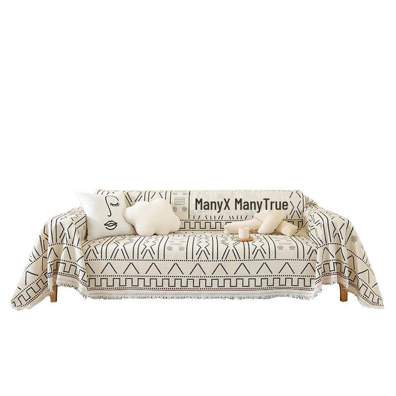 Capa de Sofá e Almofada Antiderrapante Estilo Boêmio - Uso Durante Todo o Ano