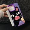 Doodle wütende Katze Handyhülle für Xiaomi Redmi 15C 14C 13C 12C 10 Note 15 14 13 12 Pro Plus 4G 5G Silber Hartschale