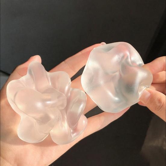 1/6 Peças Bola de Óleo de Coco Moldável para Apertar Alívio da Ansiedade Molde DIY Bola de Estresse Moldável Bola Transparente de Subida Lenta Elástica Brinquedo Sensorial Fidget