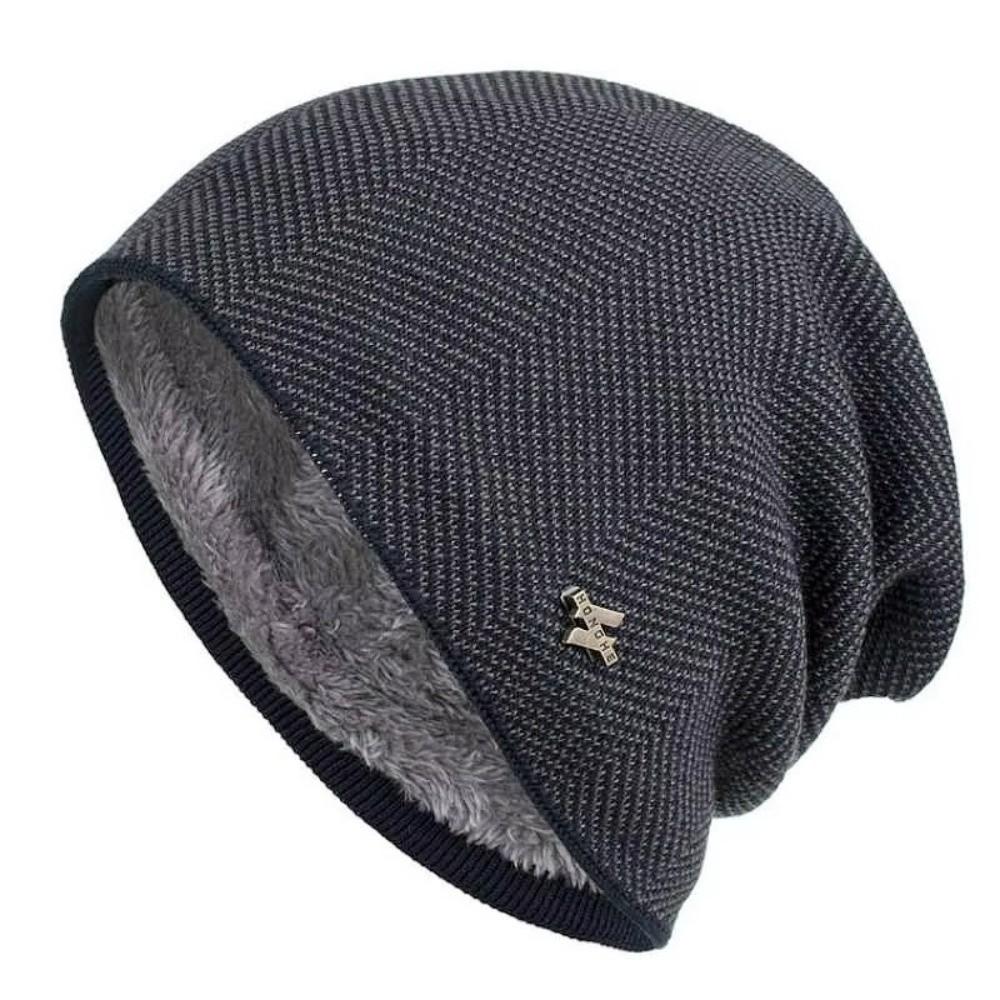 Simple Style Warm Winter Hat Thick Knit Outdoor Sports Hat Simple Thick Knitted Hat Outdoor Sports