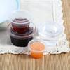 4 Sizes Disposable Plastic Clear Sauce Chutney Cups Boxes With Lid Food Takeaway Hot Chutney Cup Clear Sauce Cup Sauce Cup