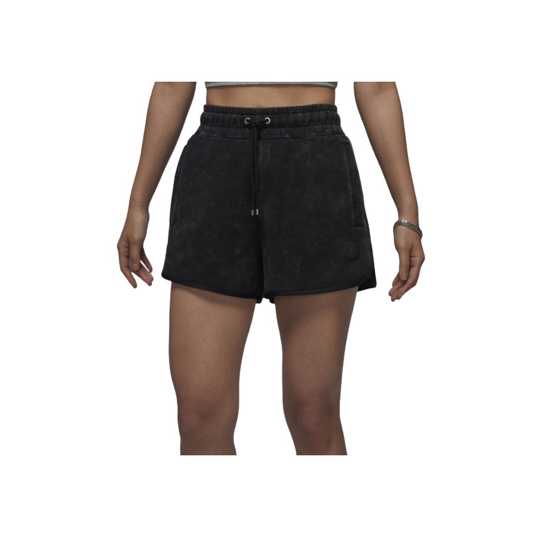 

Jordan Flight Fleece Lace-Up Comfortable Solid Color Three-Quarter Casual Shorts Women shorts Black FN5748010 XS