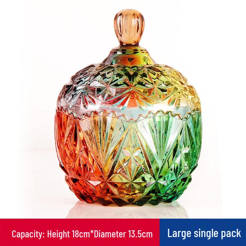 Flevance Nordic Style Crystal Glass Storage Jar