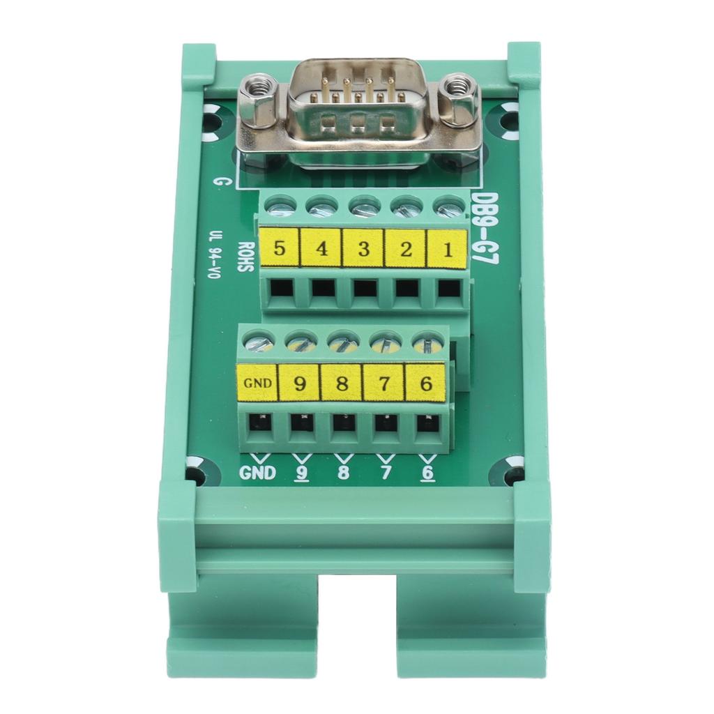 DB9 to Terminal Connector Adapter Plate PCB Board Straight Male with Case DC60V DB9-G7