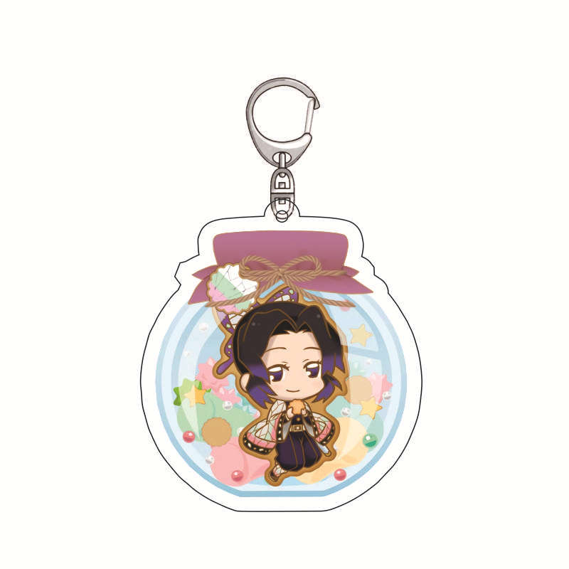 

Anime Acrylic Keychain Series Creative Accessories Kamado Tanjiro Zenitsu Agatsuma Nezuko Merchandise Collectible 55mm
